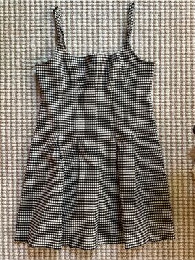 NWT Rebecca Taylor Black and White Gingham Mini Romper